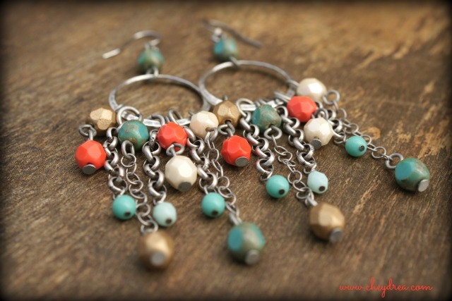 Rustic Summer Beach or Mountain Girl Earrings by Cheydrea
