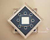 Set of 2 Beautiful Coasters with Paper Quilling and Mirrors, Father's Day Gift