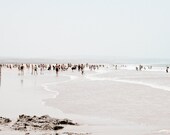 Beach photograph - White Hot, white, grey,blue 8x10