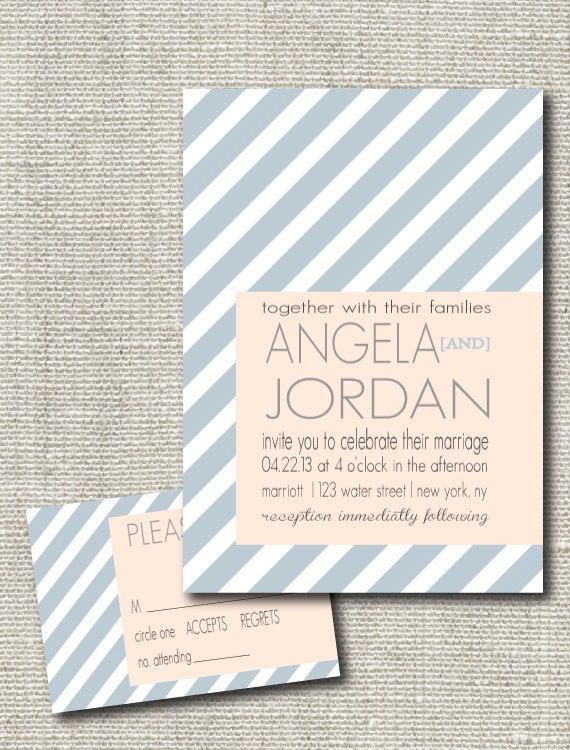 Printable Wedding Set: Invitation & Reply Card