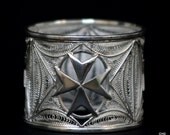 Handmade Sterling Silver Filigree Napkin Ring / Maltese Cross
