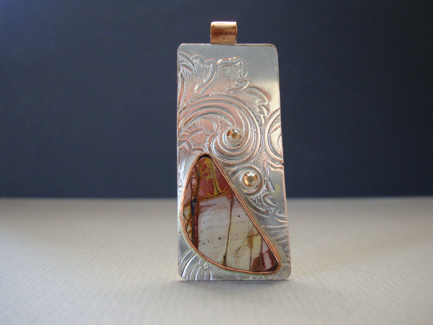 Cherry Creek Jasper set on Recycled Silver