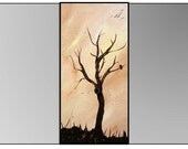 Contempory Abstract. Ready to Hang. 10 x 20. Title Left Behind. by ArtbyMaryKay