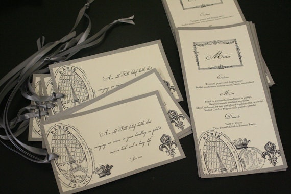 Wedding Favor Tags, Luggage Tags, Touring France, Personalized, Paris, Eiffel Tower, Vintage Style, French Wedding, Touring France,