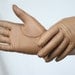 60's Kid Leather Light Brown Driving Gloves with Silk Lining (Glove Size: 6 - XS)
