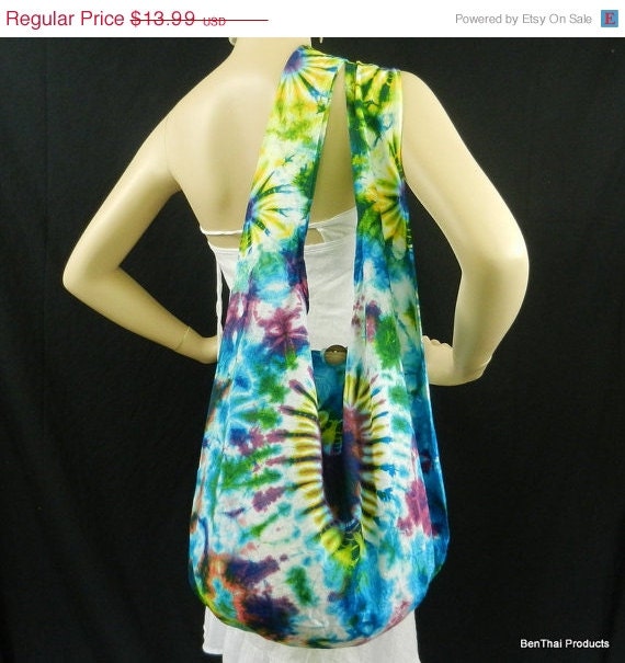 ON SALE HEART Tie Dye Sling Bag Purse Crossbody Hobo Hippie Messenger Shoulder Celebrity Xl Top Zip VK7