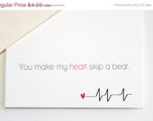 SALE Anniversary Card. I Love You Card. Wedding Card - Skip a Beat