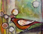 ORBS 3 -  8 x 8,  Original art, mixed media on canvas