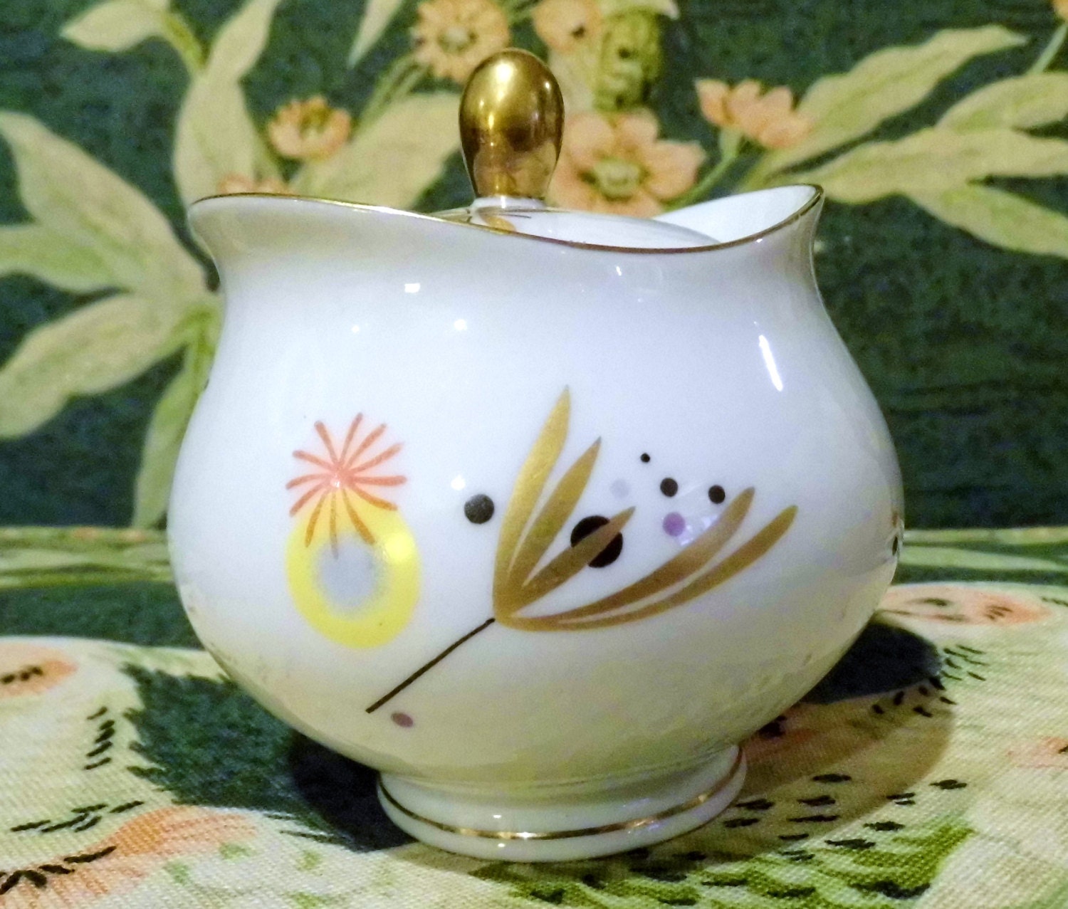 Wonderful Vintage Eberthal Sugar Bowl with Lid 1950s W Germany Perfect Condition