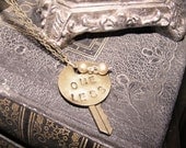 One Less adoption necklace Handstamped fundraiser