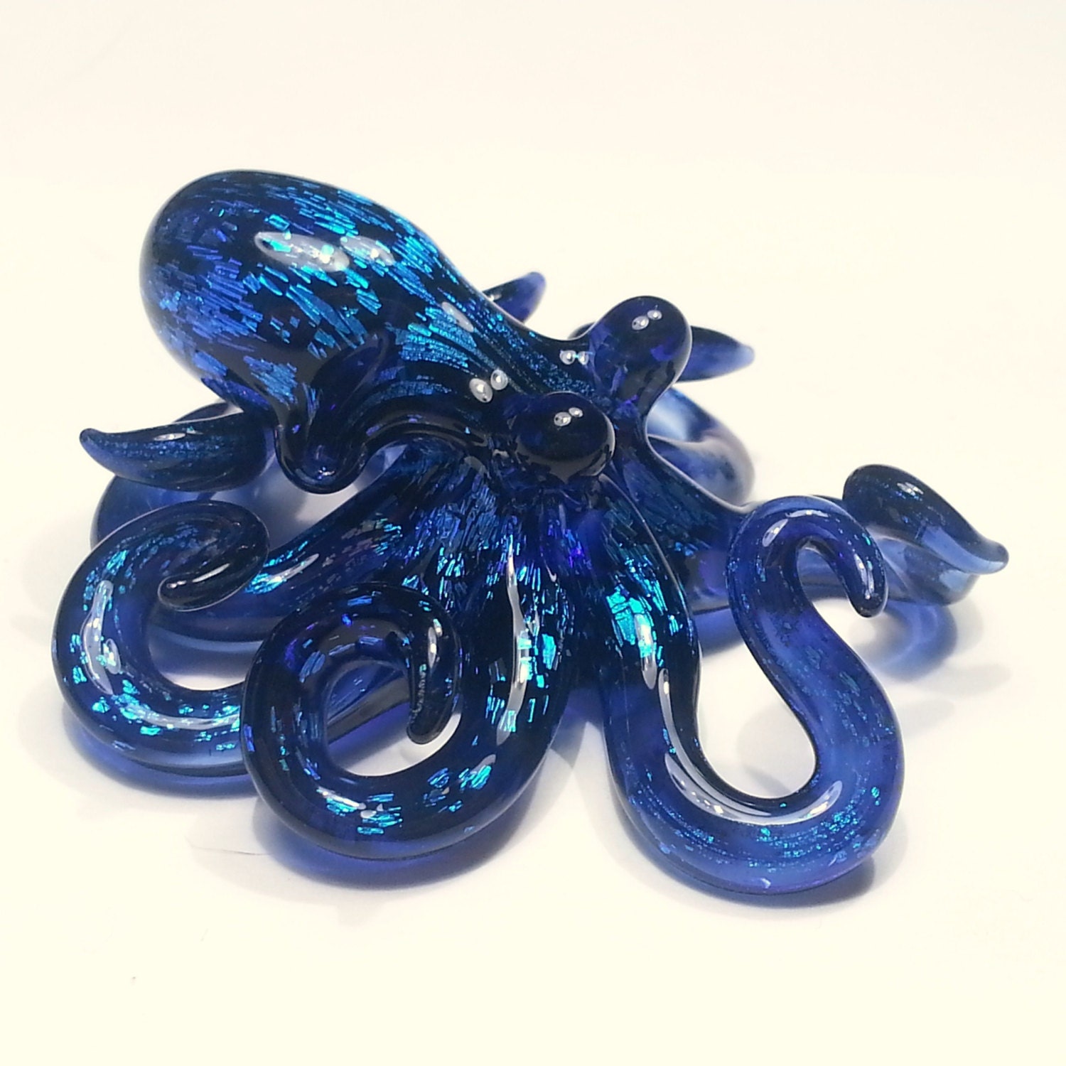 Blue Dichroic Octopus pendant