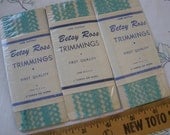 Cool Vintage Trims -Tiny Aqua Blue Baby Rick Rack -Betsy Ross Trimmings Aqua 6 yards cotton Ric Rac made USA
