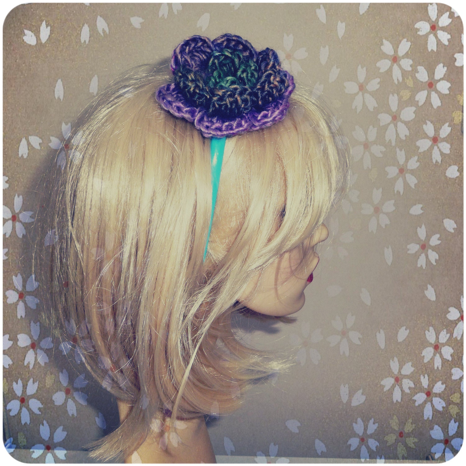 Flower Hair Band - Purple pastel