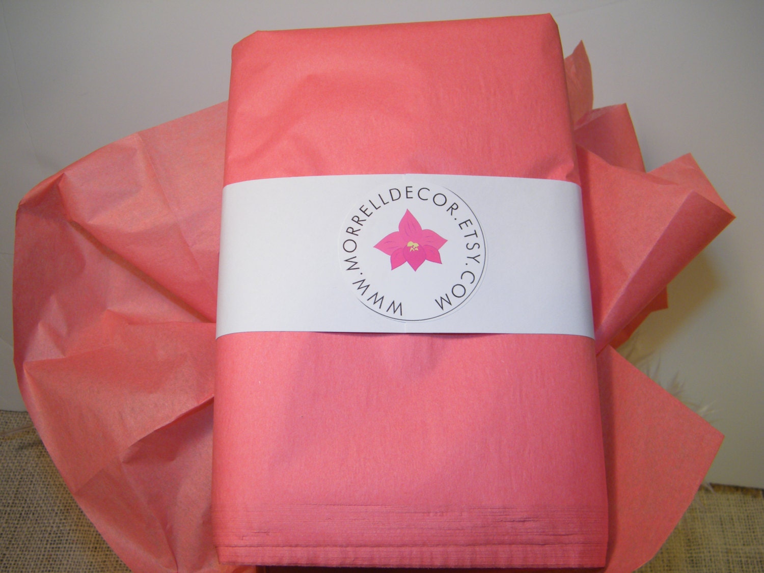 Tissue Paper - Coral Rose 24 Sheets of 20" X 30" -DIY Wedding Decor - Gift Wrap Idea - Favor Box Packaging - DIY Pom Pom Supplies