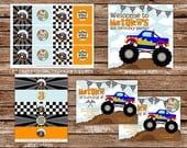 Printable Monster Truck Birthday Party Package