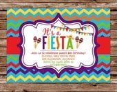Printable Fiesta, Cinco de Mayo Birthday Party Invitation