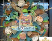 Tiki Bar Beach Wreath