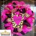 Hot Pink Valentines Leopard Wreath