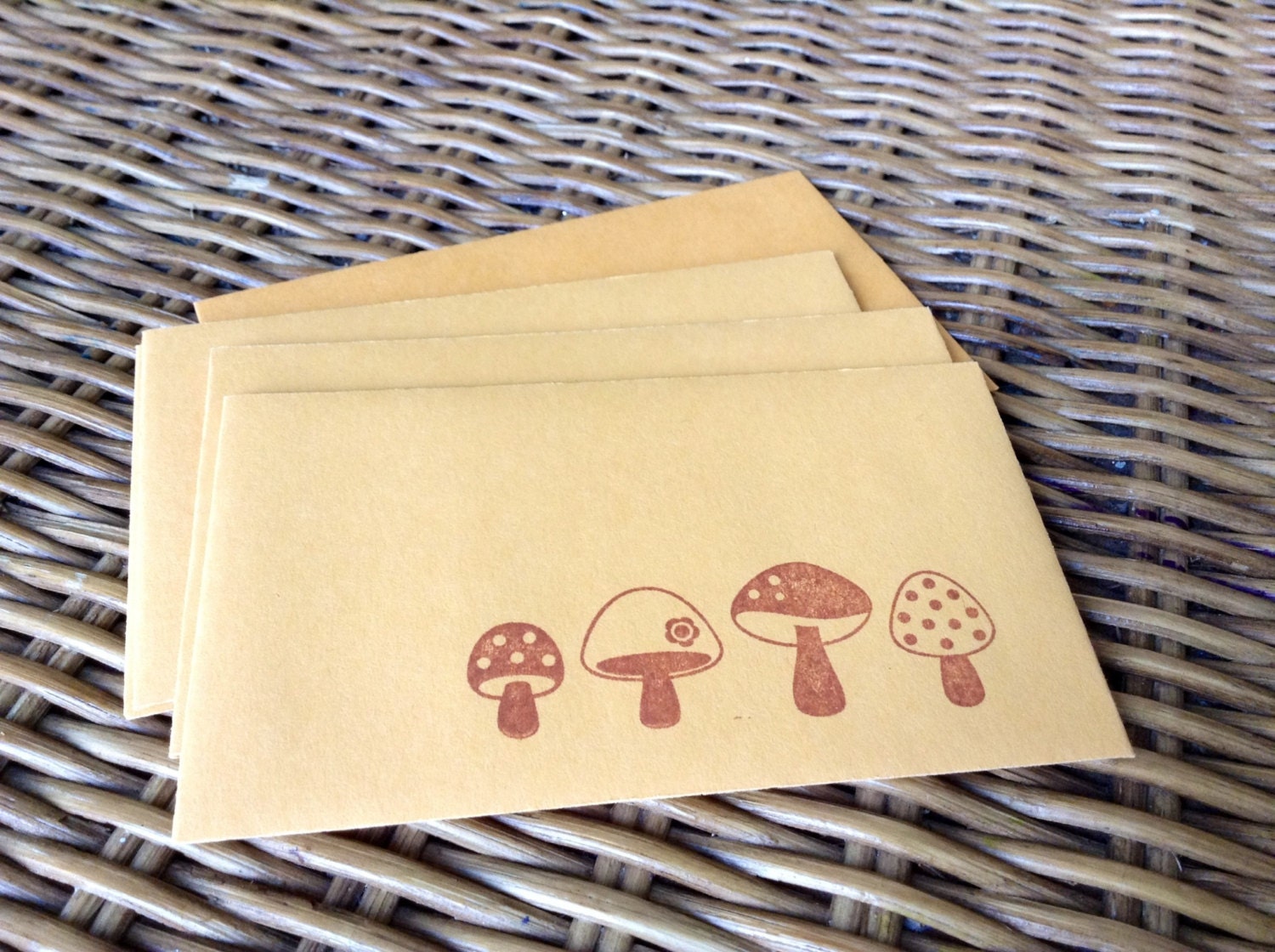 25 Small Manilla Kraft Stamped Envelopes