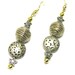 Earrings Celestial Jewelry, eco friendly celestial earrings, upcycled cosmic earrings, silver, gold, beaded, vintage beads, recycled beads