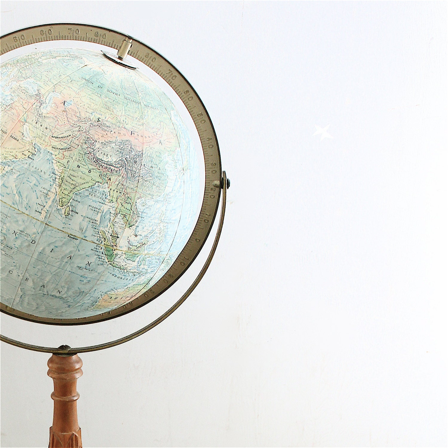 1940s Replogle Floor Lighted Globe