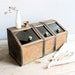Vintage  Wood Glass Canisters/Bin