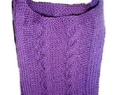 Extra Long Strap Crossbody Bag Knitted Shoulder Bag Knit Purple Tote, Boho Slouchy Bag