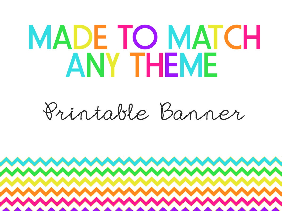 Matching Printable Banner M2M any design in my shop Il_570xn