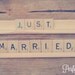 Just Married Sign // Newlywed Sign // Scrabble Sign // Wedding Photo Prop // Bride and Groom Prop