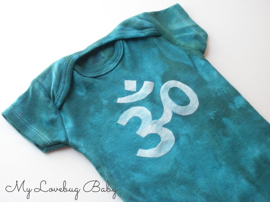 Om Symbol Onesie - Hand Dyed & Painted
