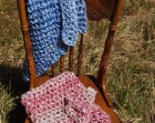 Baby Blanket SET "Baby Cakes" Blue Pink Twins Boy Girl Photography Prop Soft Lightweight