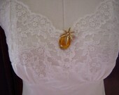 Vintage 1960s Citrine Glass Pineapple Brooch Mad Men Style