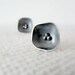Stud earrings,sterling silver,oxidized,flower,black - Black flower