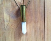 Moon Stone Bullet Point Necklace