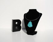 Turquoise Howlite Chunk Pendant Necklace