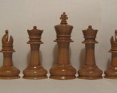 Hand carved 1849 Staunton Chess pieces on etsy
