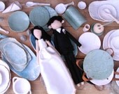Wedding ragdolls, custom personalized ragdolls, bride and groom ragdolls, just married dolls, dolls made from photo, wedding couple dolls