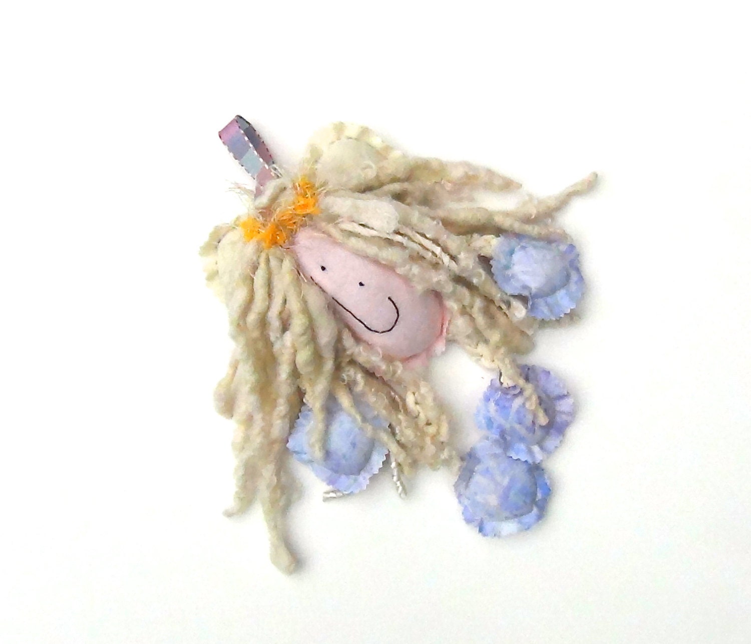 White Christmas Angel Ornament Handmade "Guardian Angel" Little Charmer by GoHeyJudy