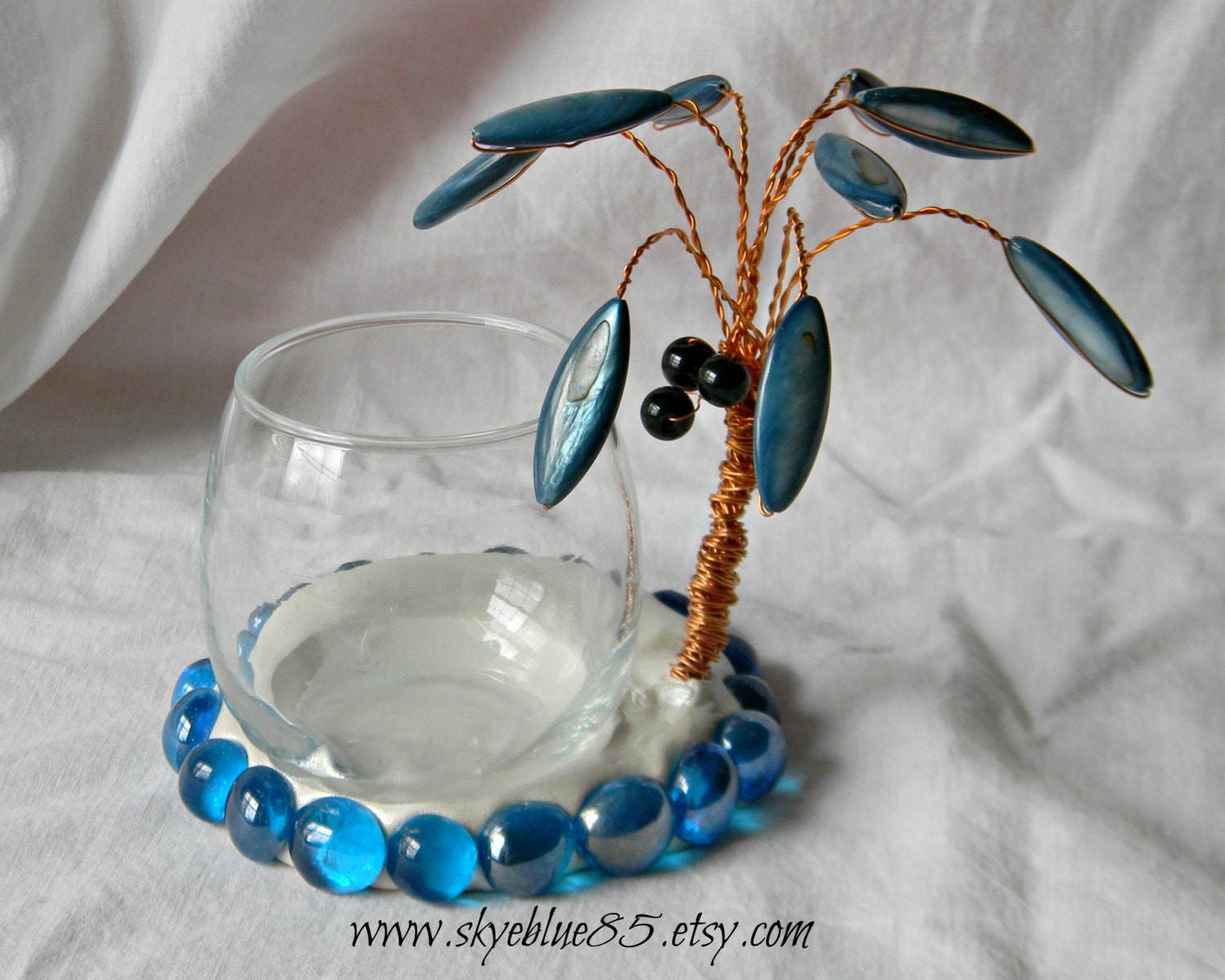 Oasis hand sculpted votive candle holder