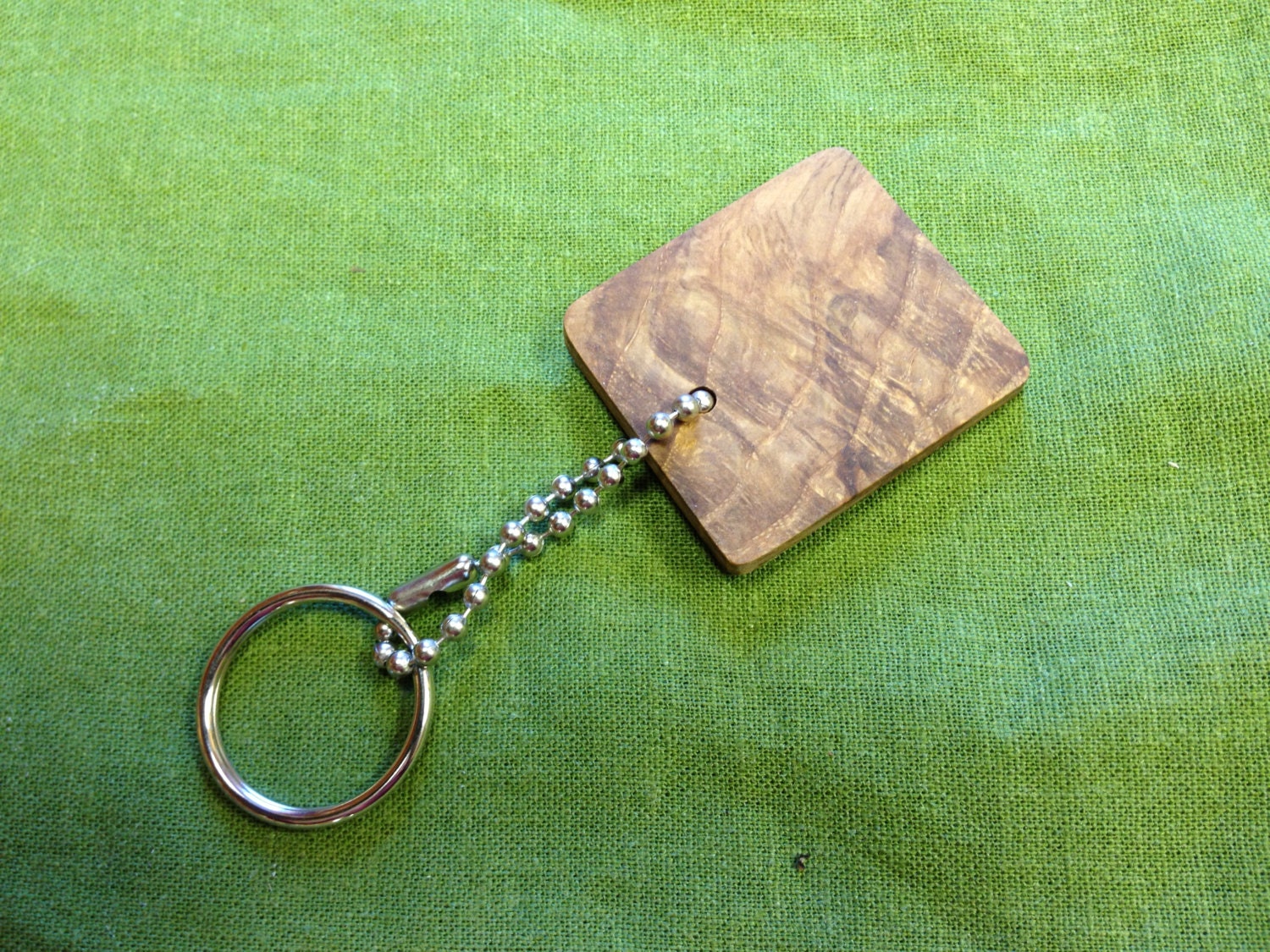 Hardwood keychain, unbelievably smooth, choose oak, cherry or walnut