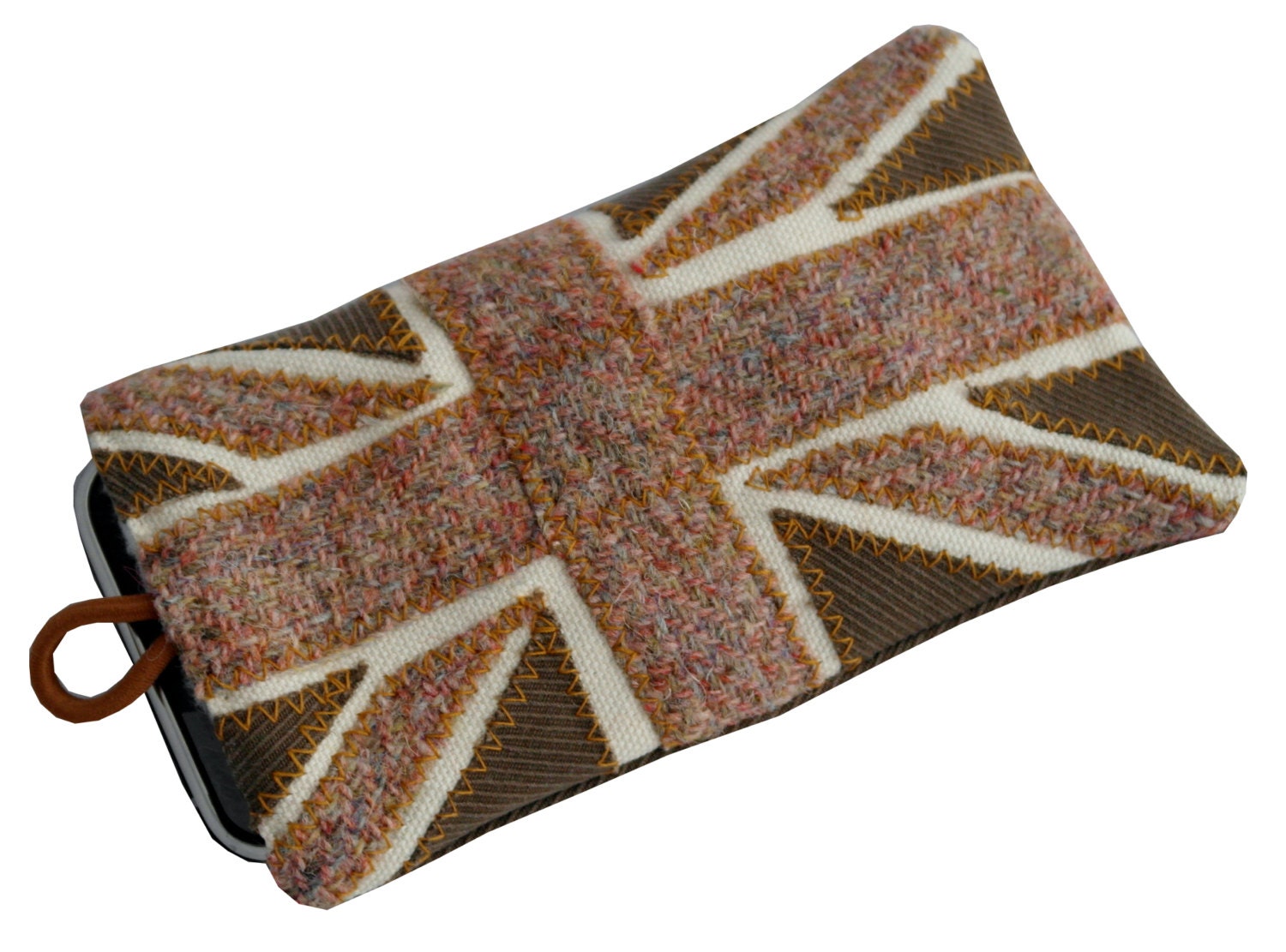 Chocolate Brown Union Jack Phone Cover