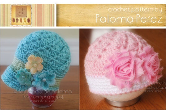INSTANT DOWNLOAD - Crochet Vintage Swirl Hat Pattern - Baby hat pattern - Crochet vintage hat pattern