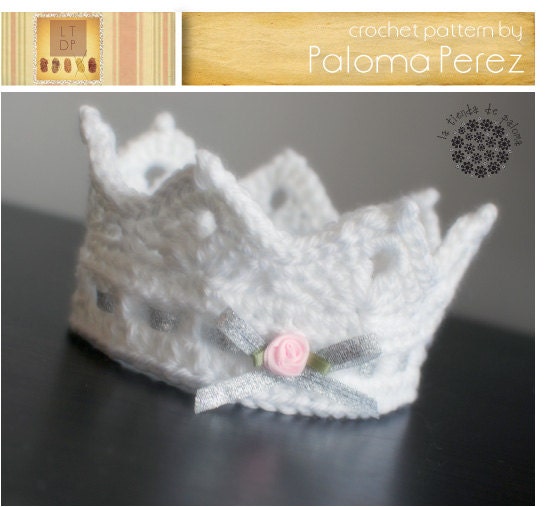 INSTANT DOWNLOAD - Crochet Baby Crown pattern - Ariel Crown pattern - Photoprop crochet pattern