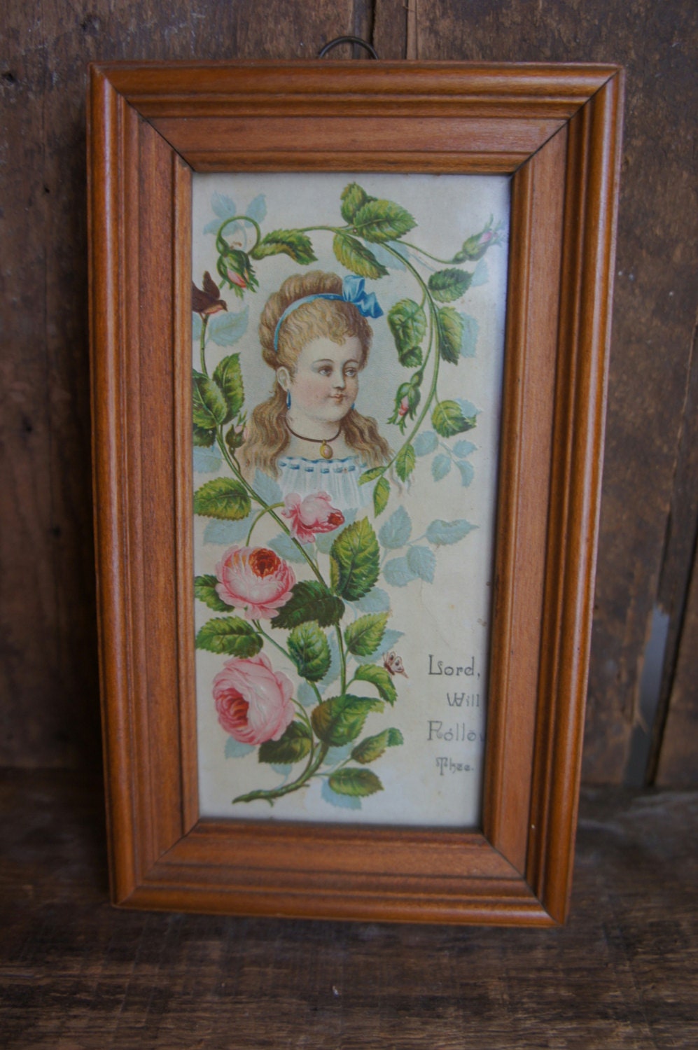 Vintage Picture Nursery Religious Art Print Girl Confirmation First Communion Gift
