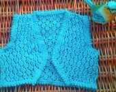 Young / little girl's lacy summer bolero / shrug / sleeveless jacket. Diamond Jubilee inspired.