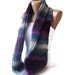 eternity scarf , infinity loop scarf , women scarves , neckwarmer , stripe winter scarves