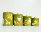 Groovy Kitchen Canisters - Avocado Green - thewhitepepper
