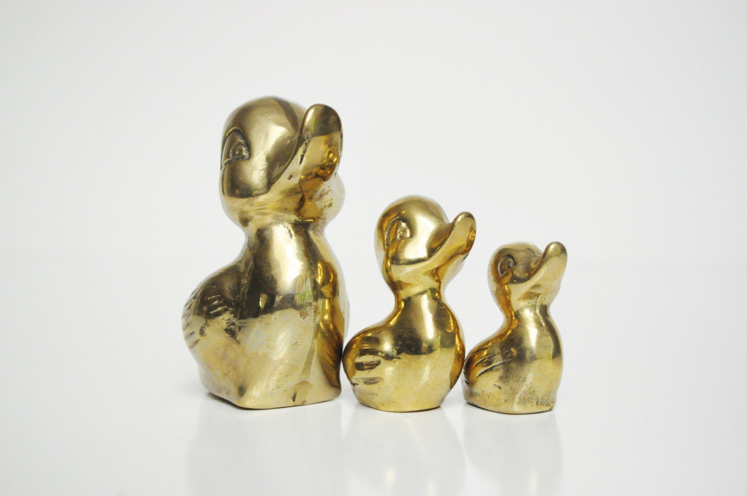Vintage Brass Ducks