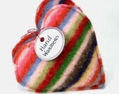 Pocket Hand Warmers MULTI COLOR STRIPE Felted Wool Valentine's Day