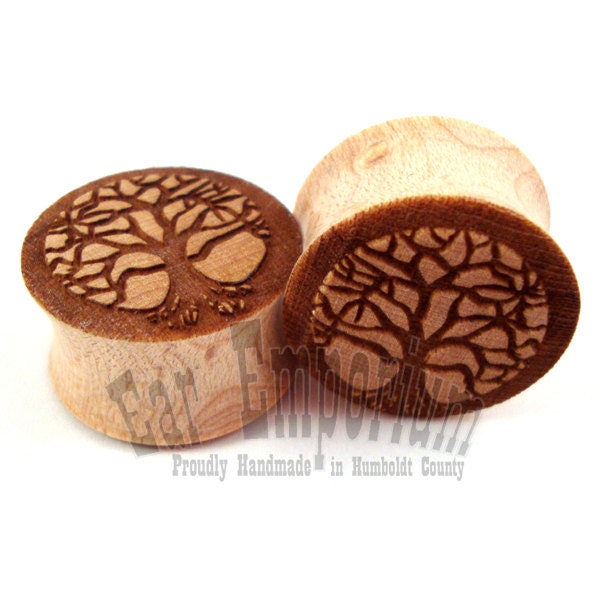 Tree of Life Maple Wooden Plugs 2g (6mm) 0g (8mm) 00g (9mm) (10mm) 7/16" (11mm) 1/2" (13mm) 9/16" (14mm) 5/8" (16mm) 3/4" (19mm) 7/8" (22mm)